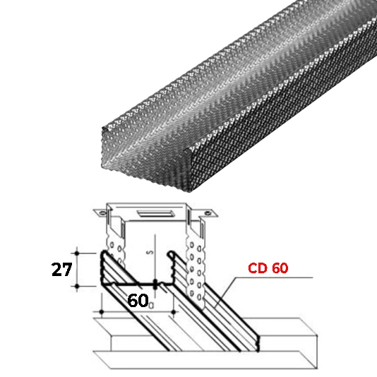 Profil Rigips CD 60 3m