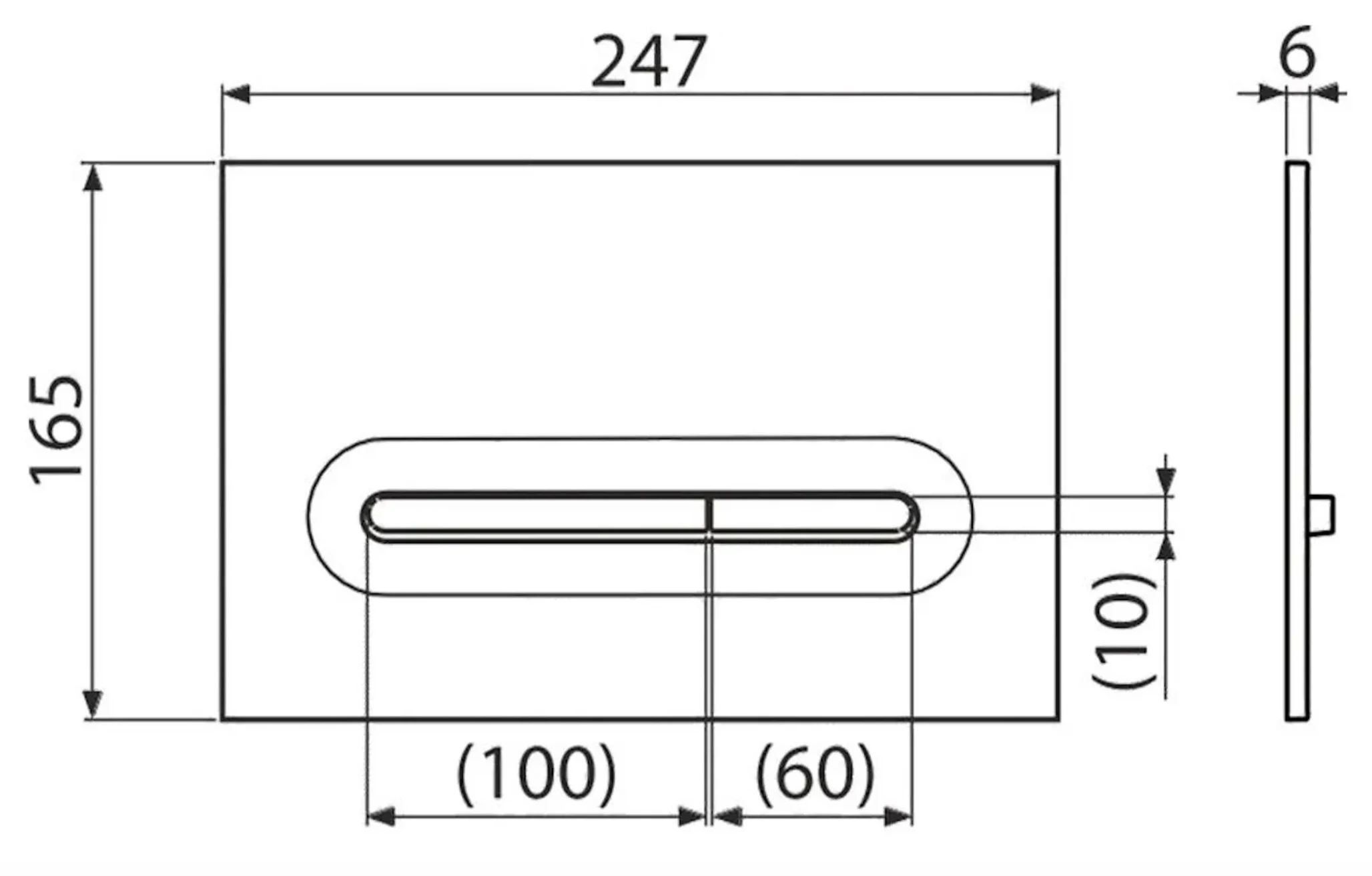 Buton de scurgere Alcaplast M1878-7 Black 117411 