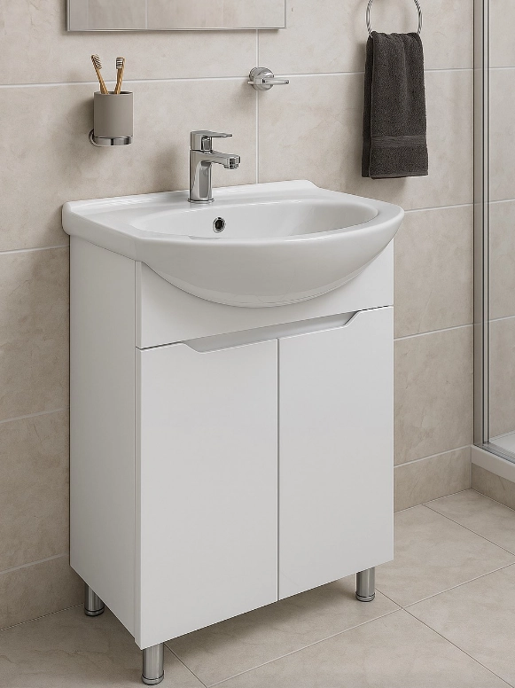 Dulap pentru lavoar Morning Stil 55 + lavoar white