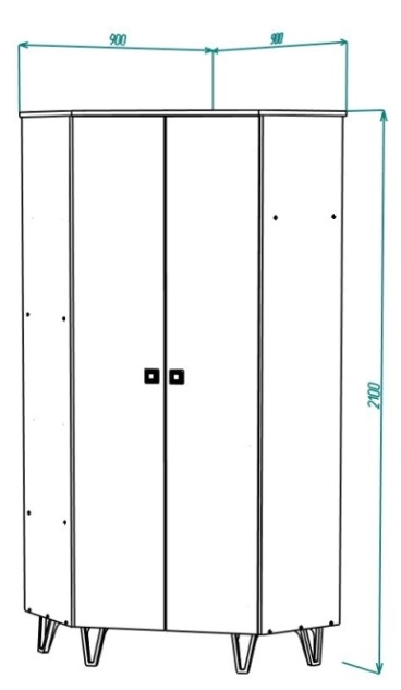 Dulap Mira №2 900 Alb 