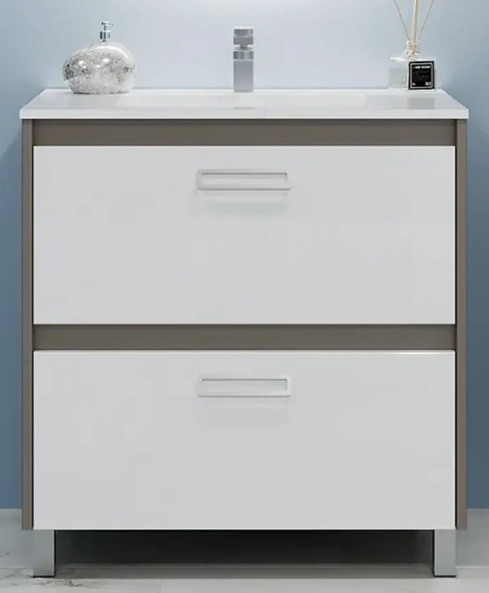 Dulap pentru lavoar Bayro Montana Pro 122487 + lavoar Moershu Allegro 60 100432 