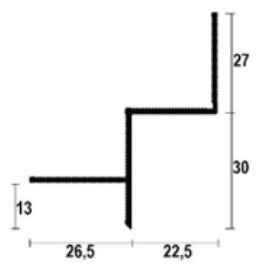 Профиль теневого шва AST20B PP 2500мм