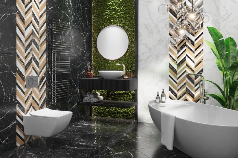 Gresie Marquina 60x120 Black mat