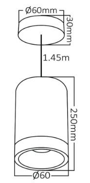Corp de iluminare Beta-PD Braytron GU10 220-240VAC RND-BLC IP20 BH04-00401 22719 