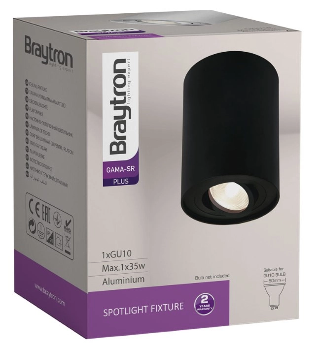 Светильник Gama-SR Braytron GU10 SR-RND-BLC IP20 BH04-00201 22711 
