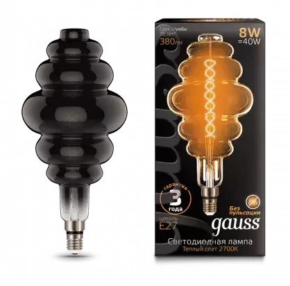 Лампа Led Gauss Filament Vintage BD200 8W 2700K 