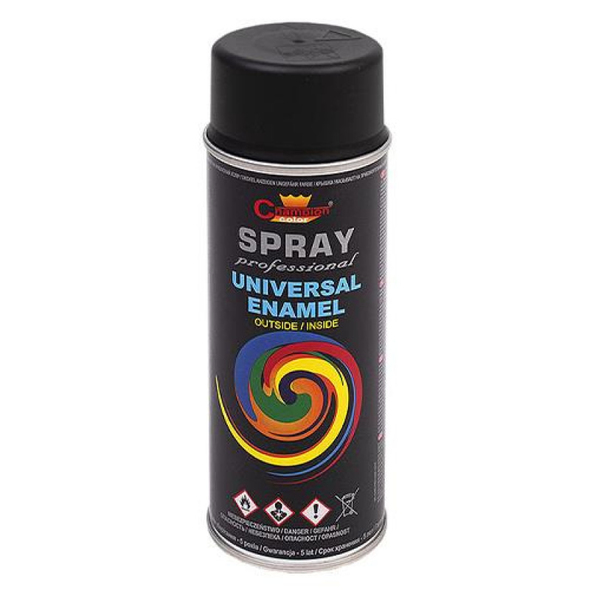 Краска спрей Champion Universal 400мл матовый чёрный 9011