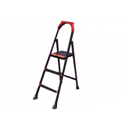 Scară pliabilă din oțel neagră 2+1 LEO Eurostep 53116