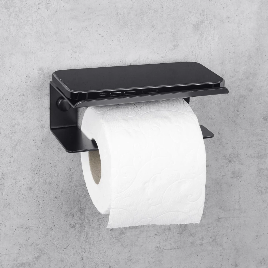 Suport pentru hârtie igienică Daske Bliss PH/B-0126BR negru drept