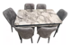 Set masă extensibilă cu 6 scaune Kelebek ES-421, 80x130