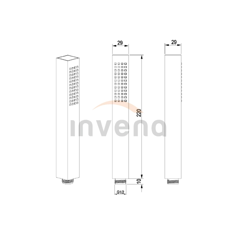 Душевая лейка Svart black AS-92-004-S 