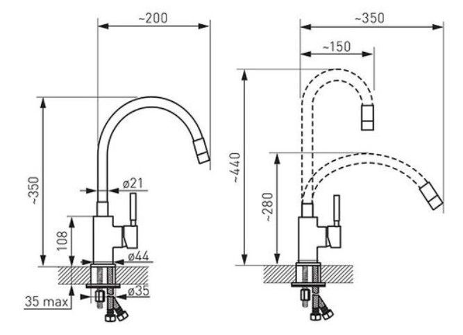 Смеситель Ferro Zumba BZA4W белый 56161
