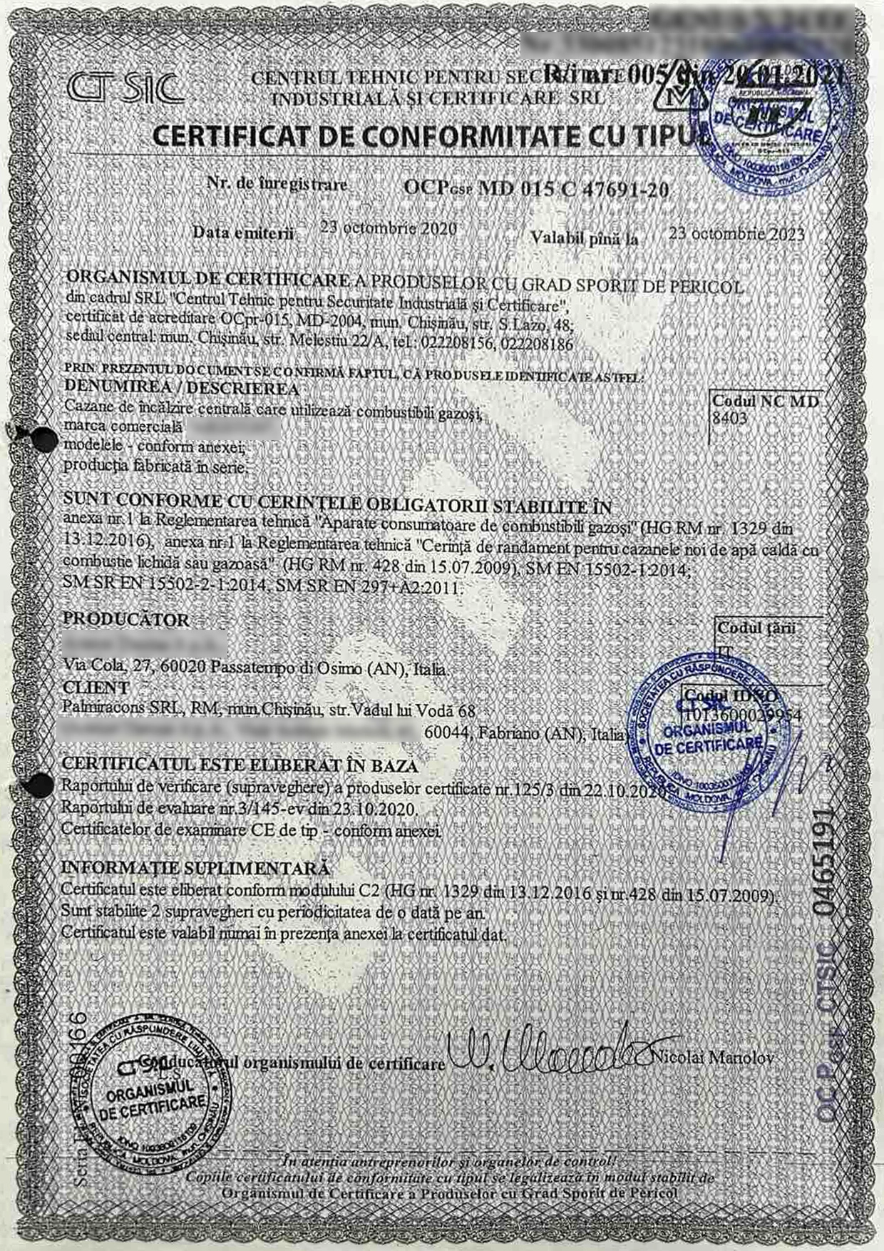 Cazan Ariston Cares XC 24 FF 33016820 25-631 XC