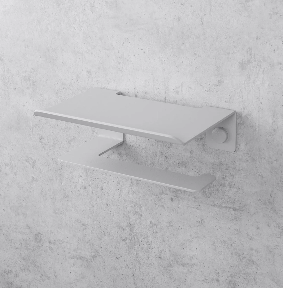 Держатель для туалетной бумаги Daske Bliss PH/B-0157GL серый левый