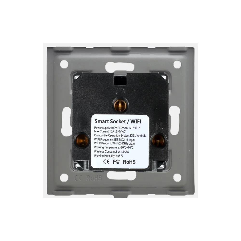Розетка WiFi 16A 86x86mm Белый WF1F-WT