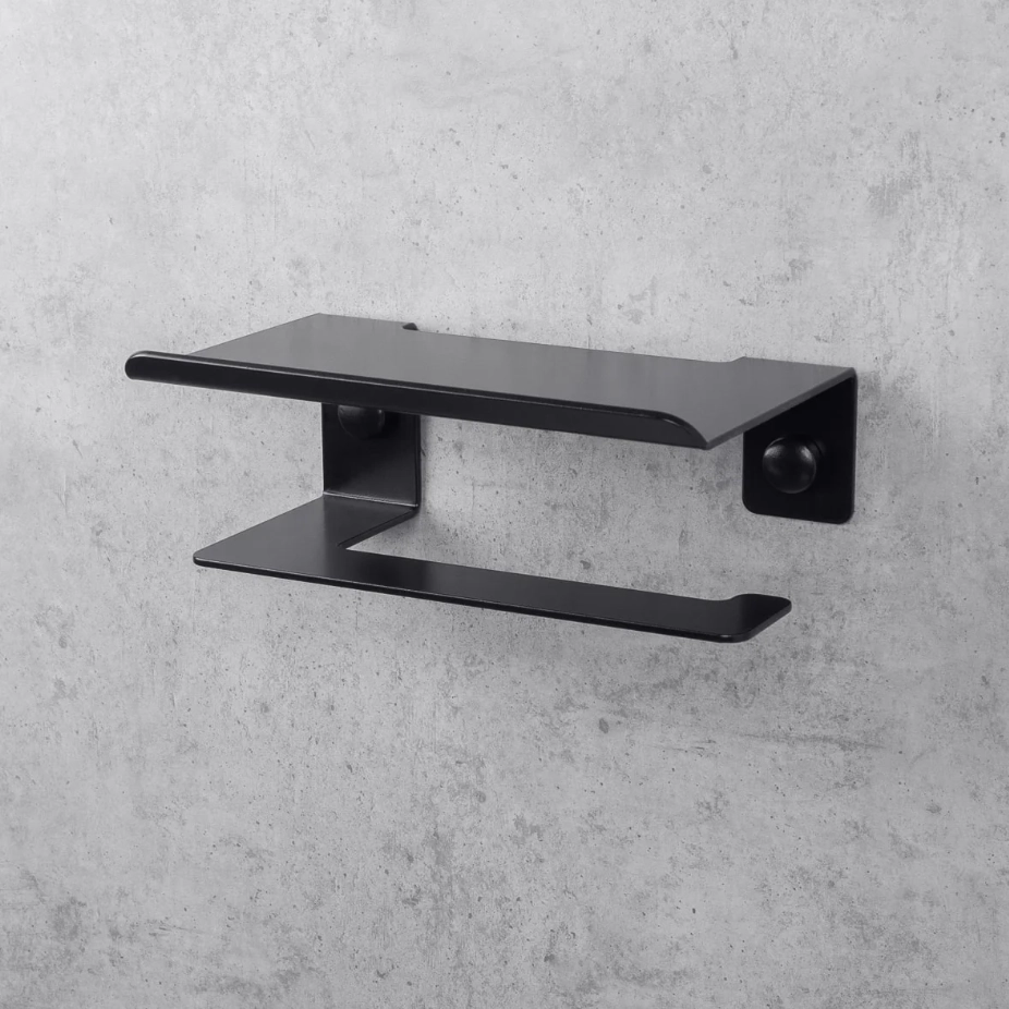 Держатель для туалетной бумаги Daske Bliss PH/B-0119BL черный левый