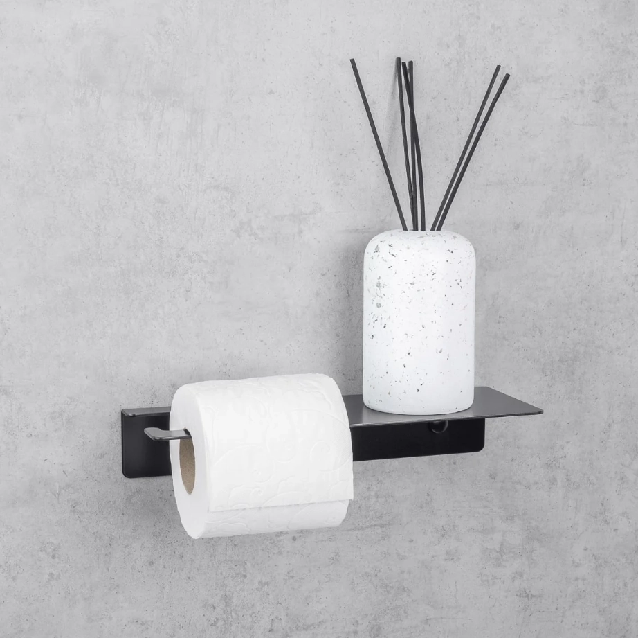 Suport pentru hârtie igienică Daske Line Base PH/LB-0362BR negru drept