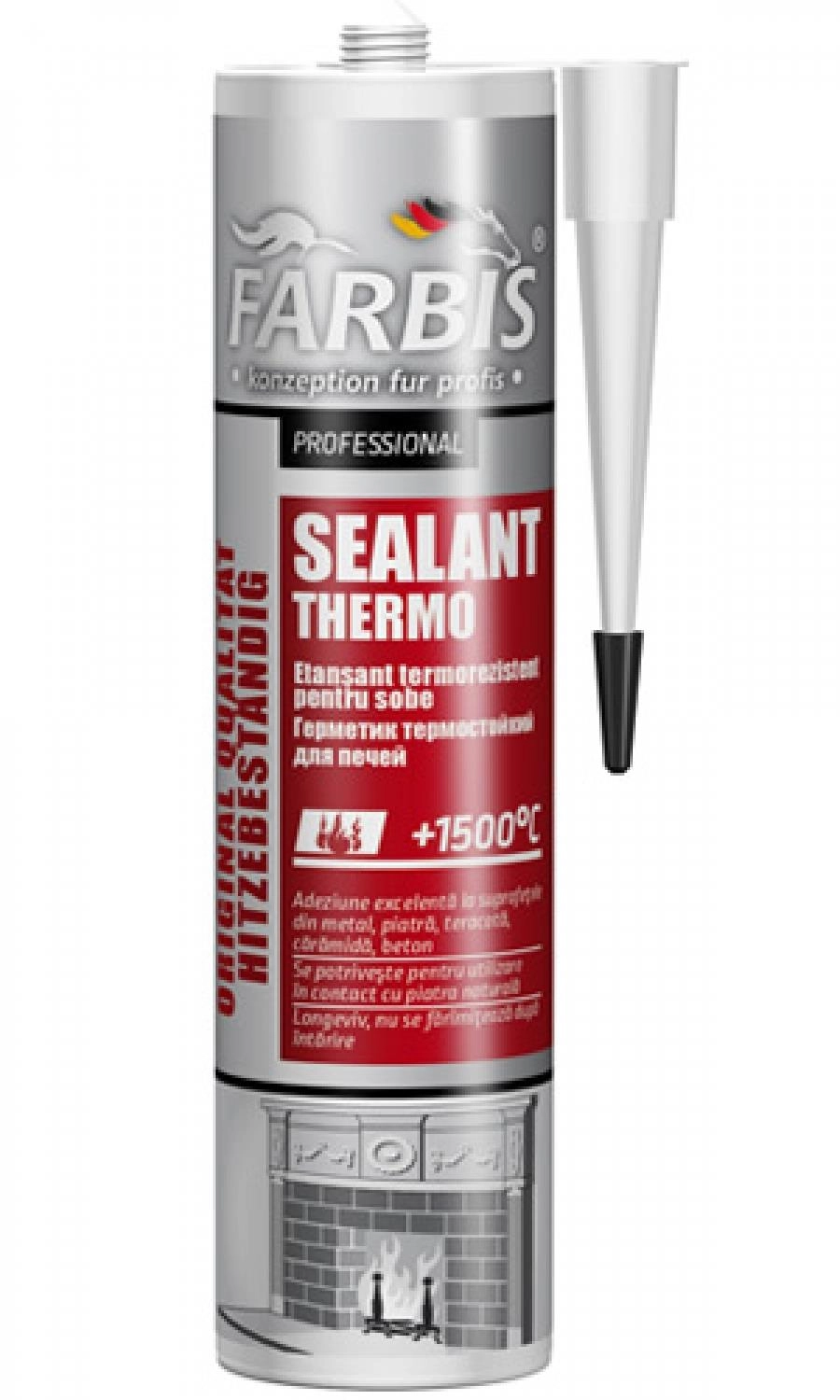 Etanșant termorezistent p/sobe Farbis 1500C 280ml