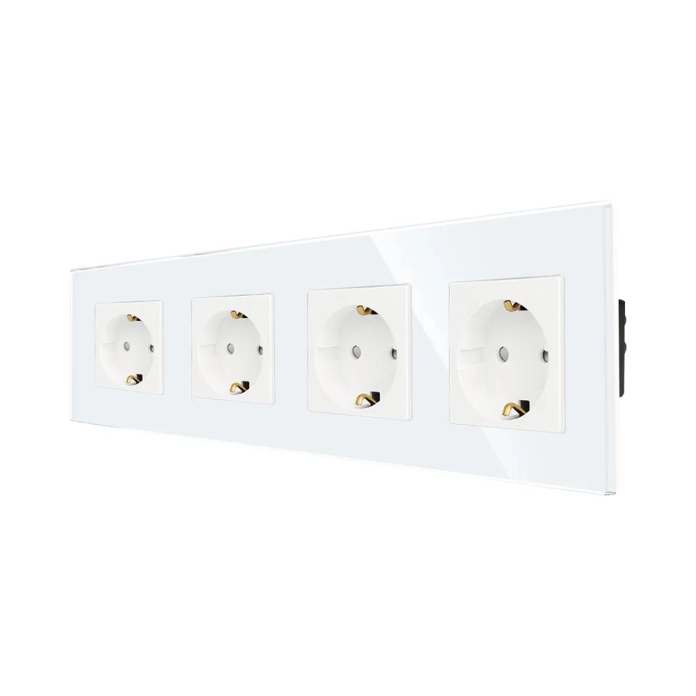 Розетки 16A 86x299mm Белый M4F-WT