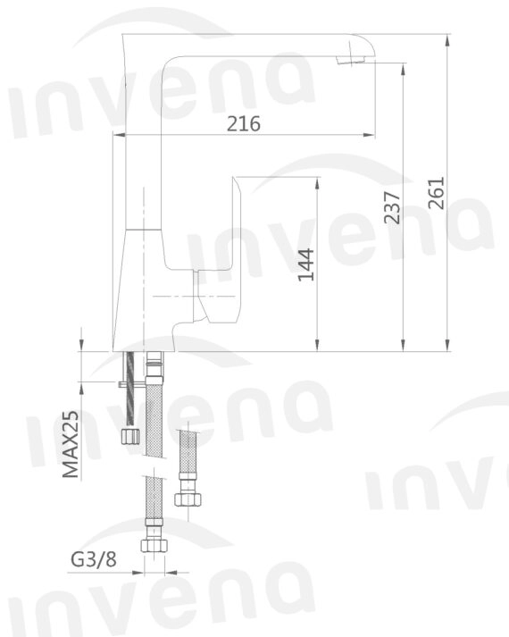 Смеситель Invena Siros BZ-90-L04 