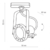 Corp de iluminat cu șină TK Lighting Tracer Black TL-002 1 GU10 4066