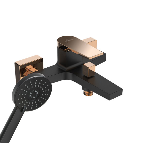 Sistemă de duș Black/Gold Rose BW-35-014-V