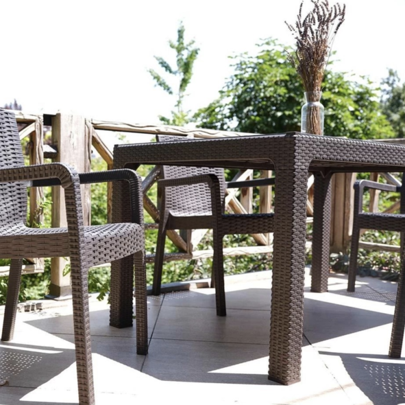 Masă pentru terasă Rattan 90*150 Brown 