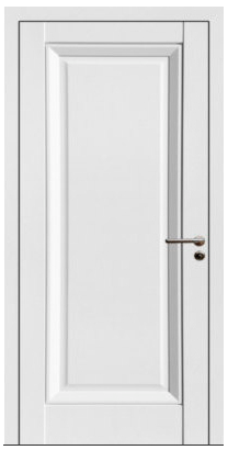 Межкомнатная дверь PL 1F Alb mat 800*2000*38 матовый белый