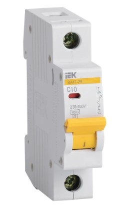Автоматический выключатель IEK BA47-29 1P 4.5kA 10A C 02525