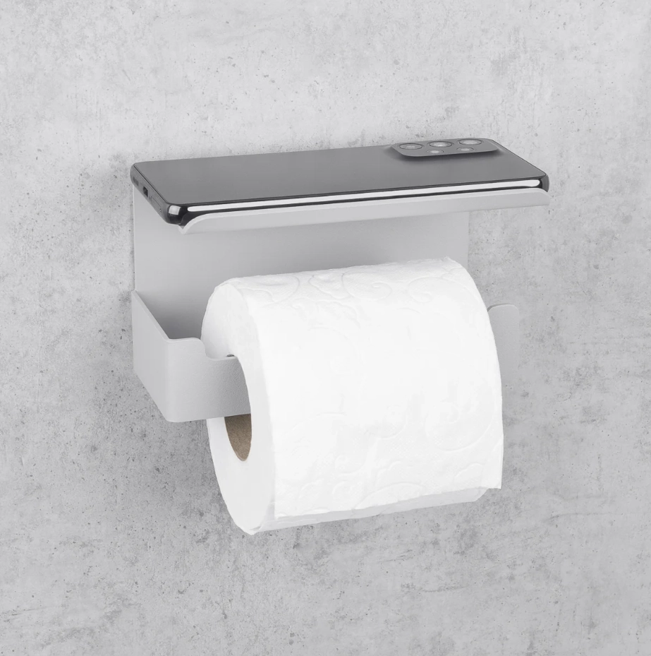 Suport pentru hârtie igienică Daske Bliss 2 PH/B2-0164GR gri drept