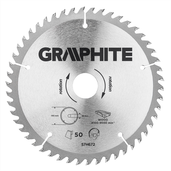 Диск по дереву Graphite 190x30mm 2212