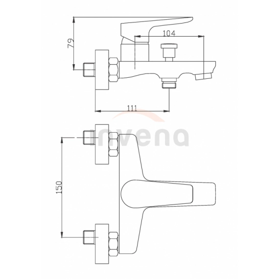 Душевая система Dokos chrome/белый BW-19-002-V 