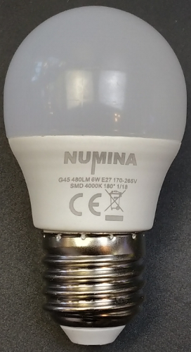 Лампа TG G45 8W E27 6500K RA70IC