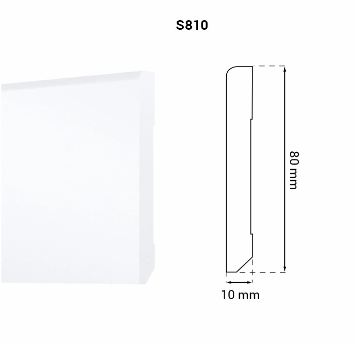 Плинтус STIQ S0810 белый