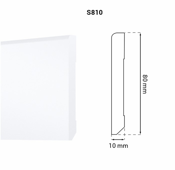Плинтус STIQ S0810 белый