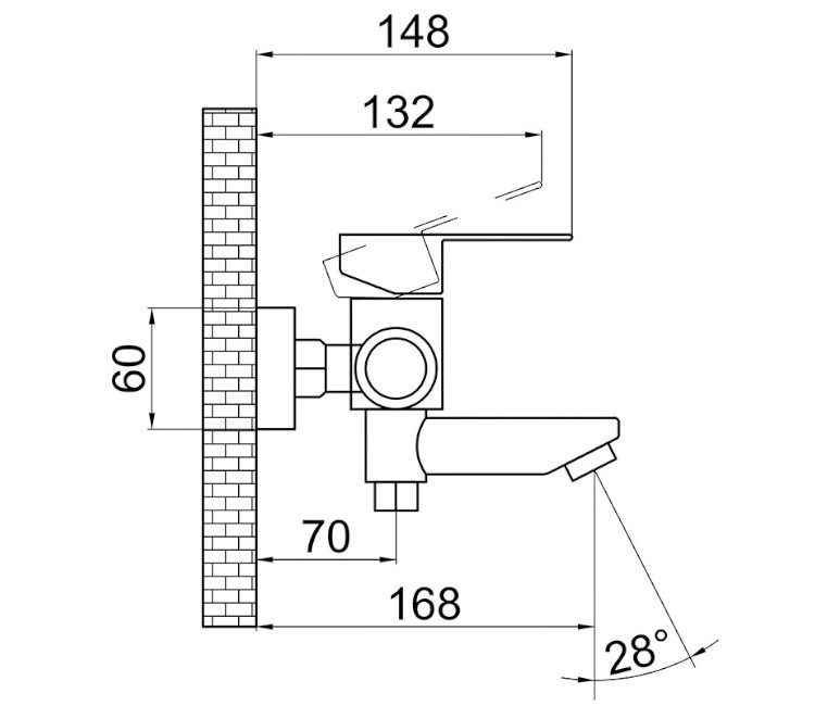 Смеситель для ванны 17803 