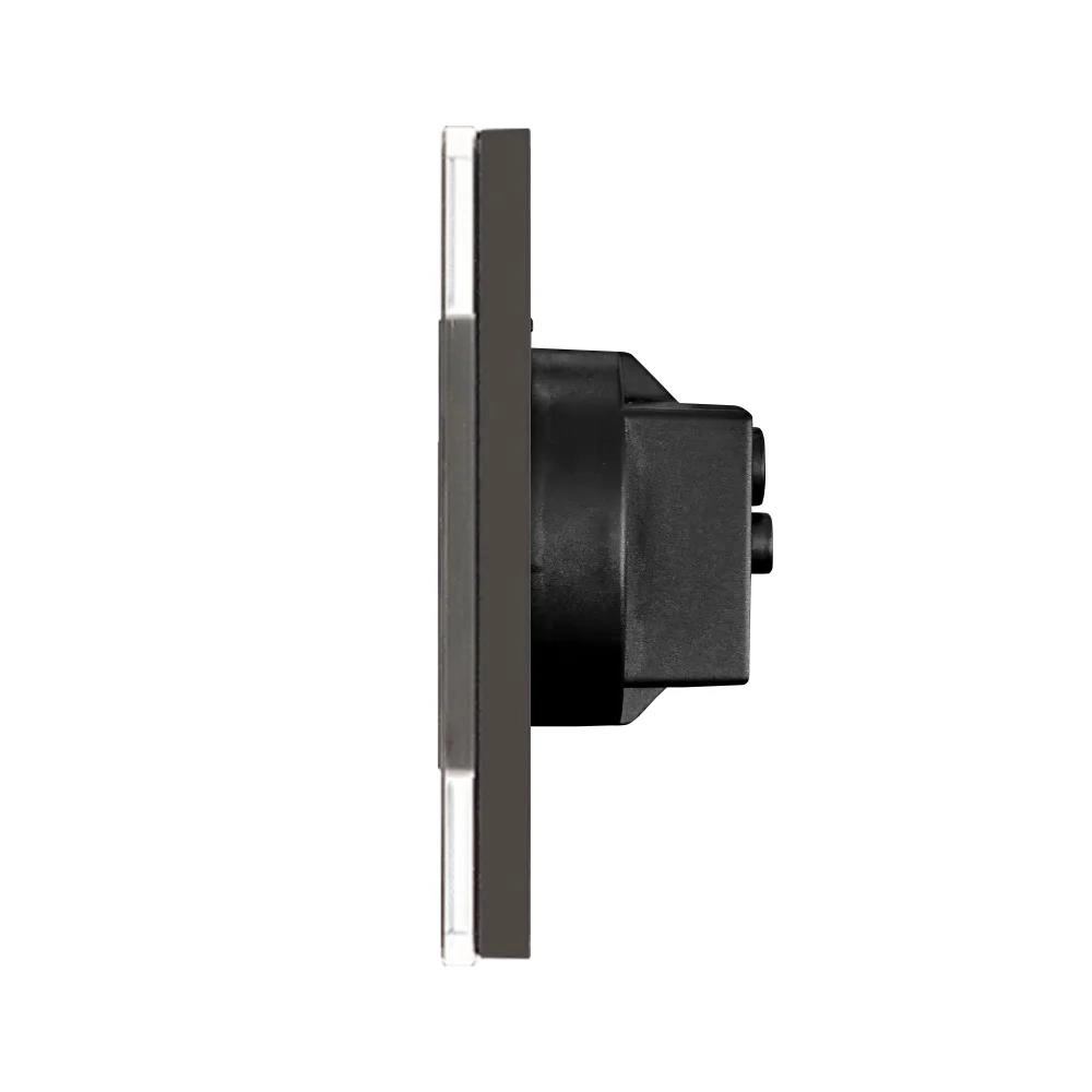 Розетка двойная 16A 86x157mm чёрный M2F-BK