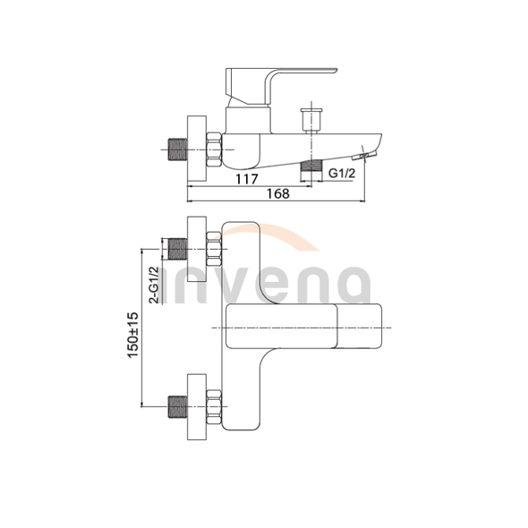 Sistemă de duș Nyks chrome BW-28-001-S