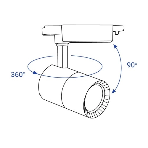 Трековый светильник FN AL103, 20W, 230V, 4000K, 1800lm 