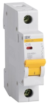 Întrerupător automat IEK BA47-29 1P 4.5kA 16A C 02526/3850