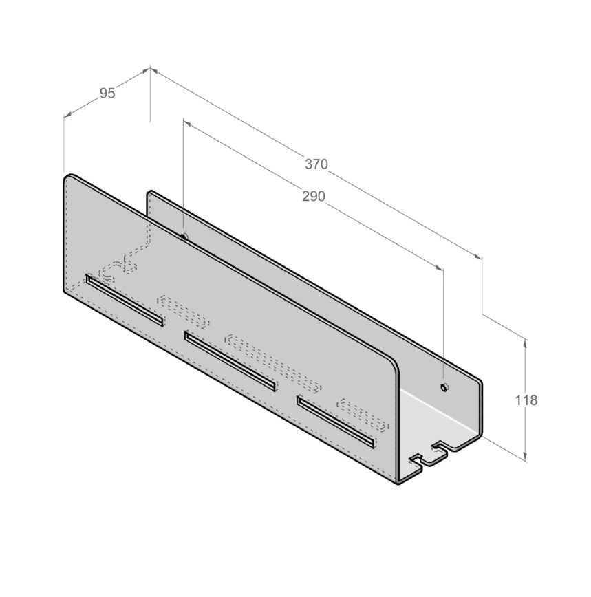 Полка для ванной Daske Wenca SH/W-0652B чёрный