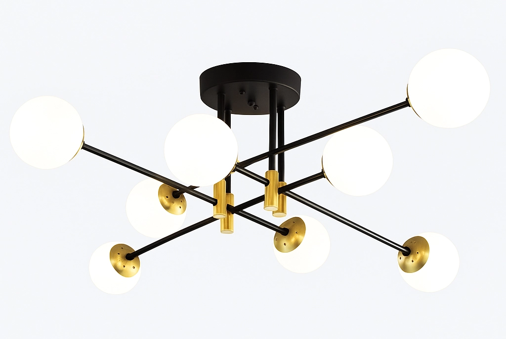 Lustră FY-2012-8 BK+GD E14