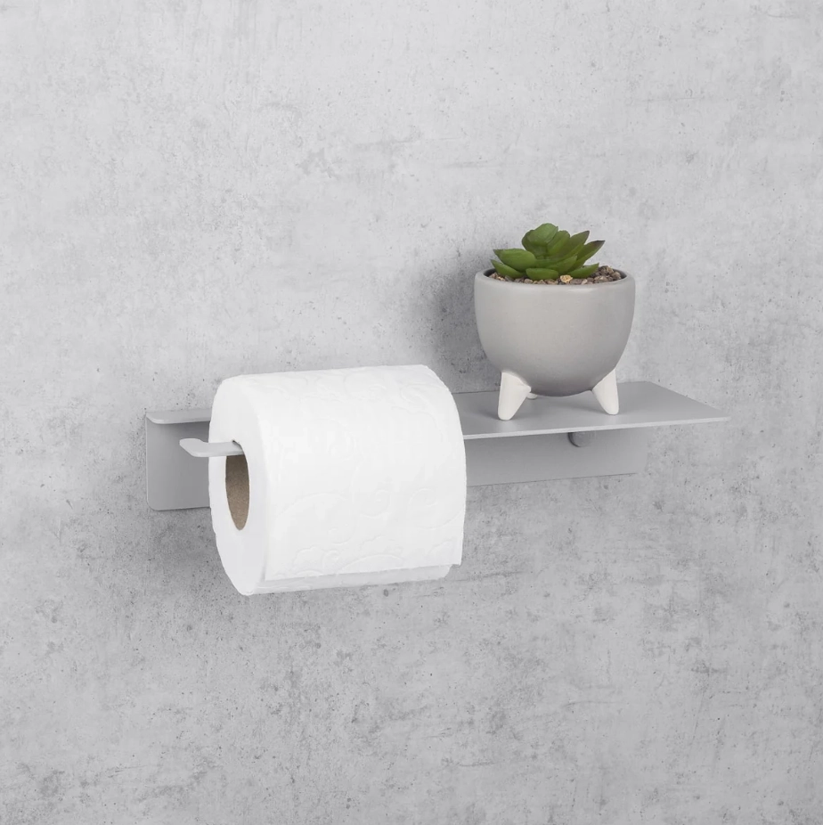 Suport pentru hârtie igienică Daske Line Base PH/LB-0393GL gri stâng