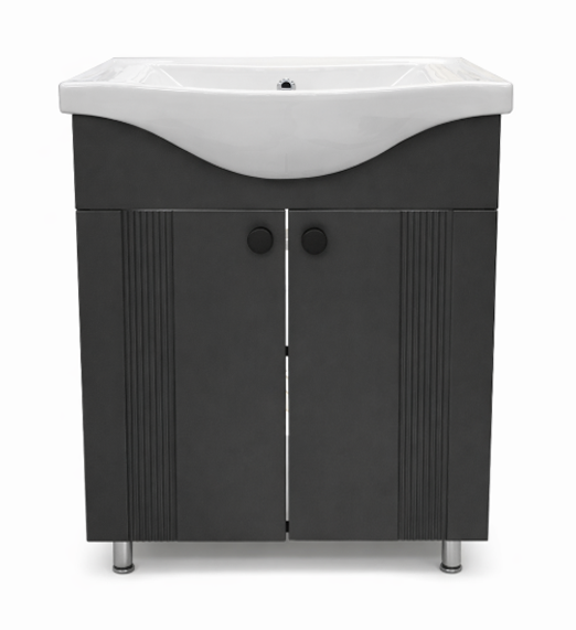 Шкаф под умывальник Domino Palma Antracit 65 12129 