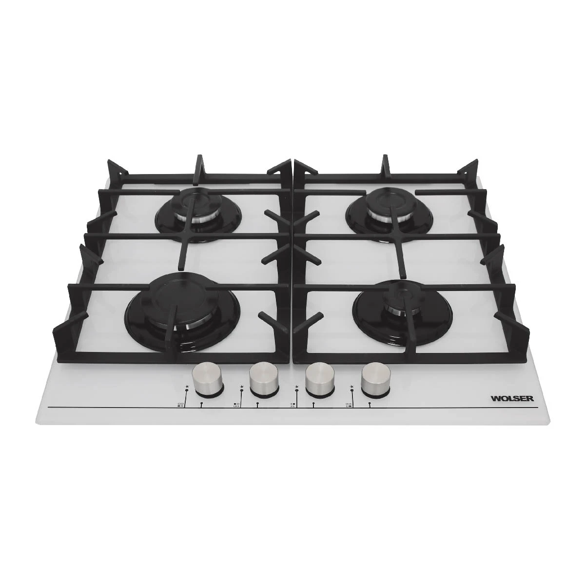 Plită încorporabilă pe gaz Wolser WL-64G White Glass ECO