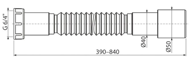 Sifon automat pentru cadă Alcaplast A55K-80 A770 97908 