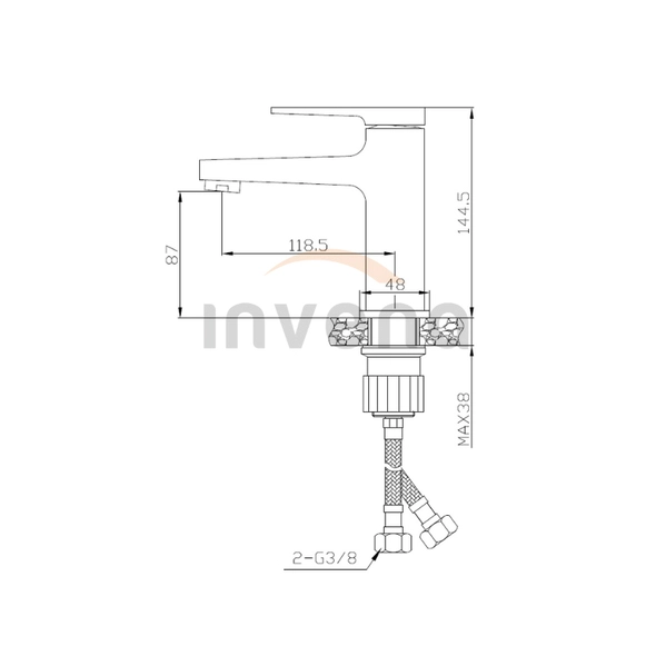 Смеситель Black/Gold BU-35-014-V 