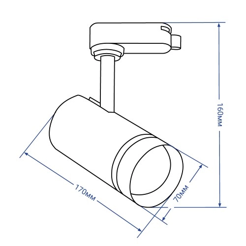 Трековый светильник FN AL106, 12W, 4000K,1080lm 