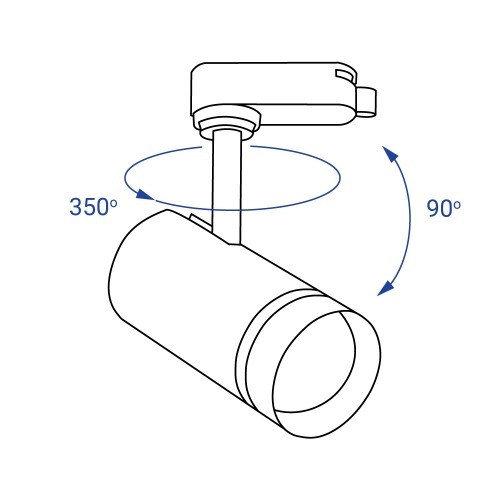 Трековый светильник FN AL106, 12W, 4000K,1080lm 