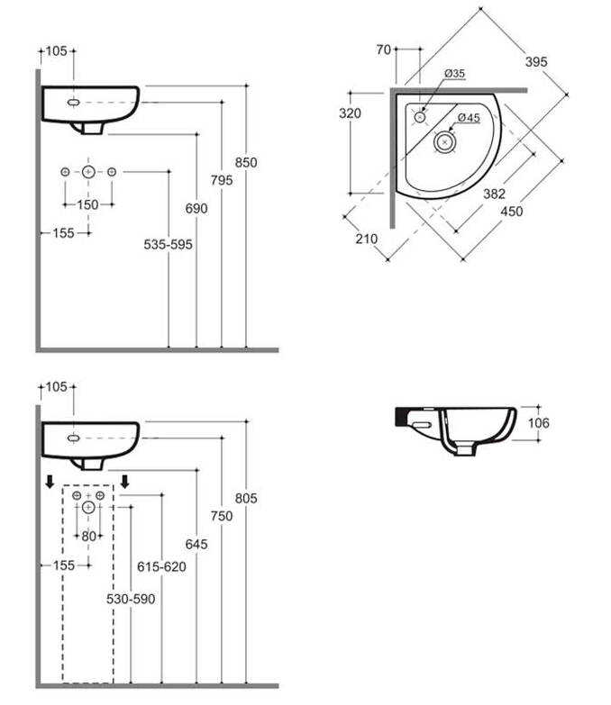 Lavoar Keramin Siti-N 46 1c c/O 